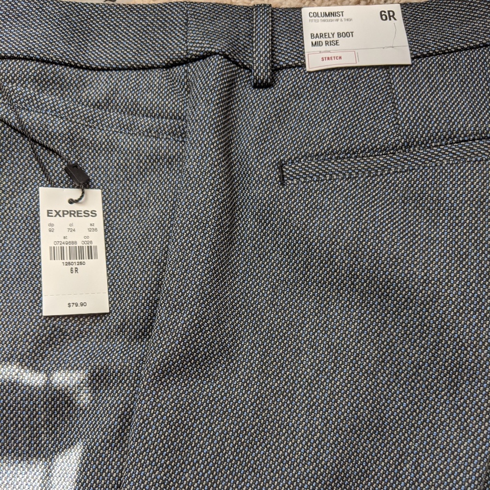 NWT Express Columnist Boot Dress Pants 6R